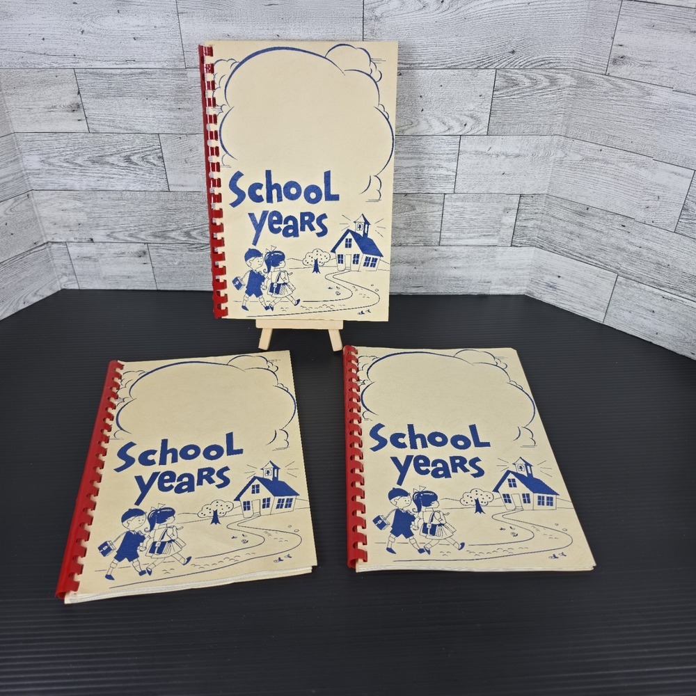 Vintage 1965 Made In Japan Kindergarten- 12th Grade School Years Memory Book Lot